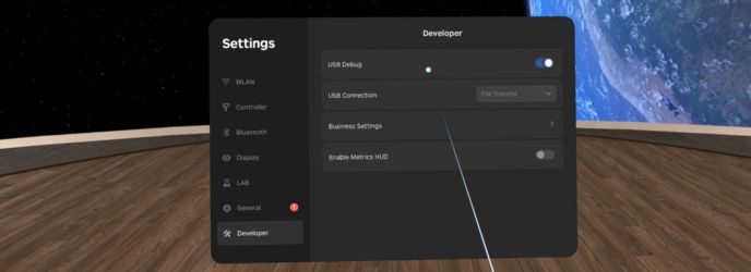 Registerkarte USB-Debugging Pico G3 und G3 Plus