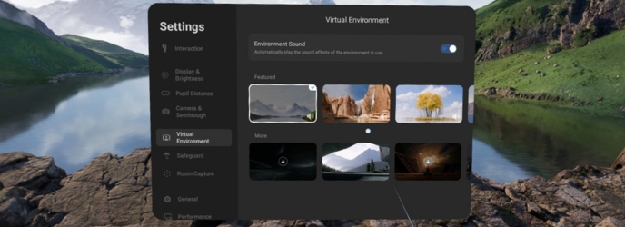 Pestaña interfaz pico 4 ultra enterprise