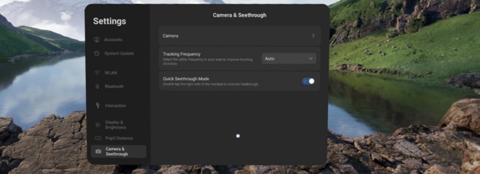 Registerkarte Passthrough-Modus Pico 4 Ultra Enterprise
